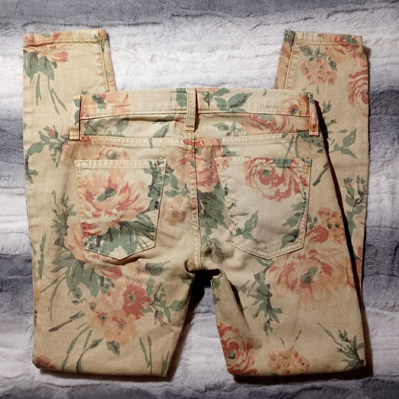 Current/Elliott Haystack Floral Skinny Jeans 24 - Picture 3 of 8